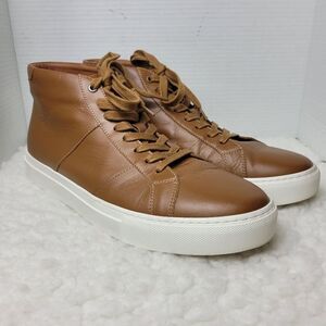 Greats Brooklyn Men's High Top Sneaker Size 14 Brown Leather Ankle Shoes